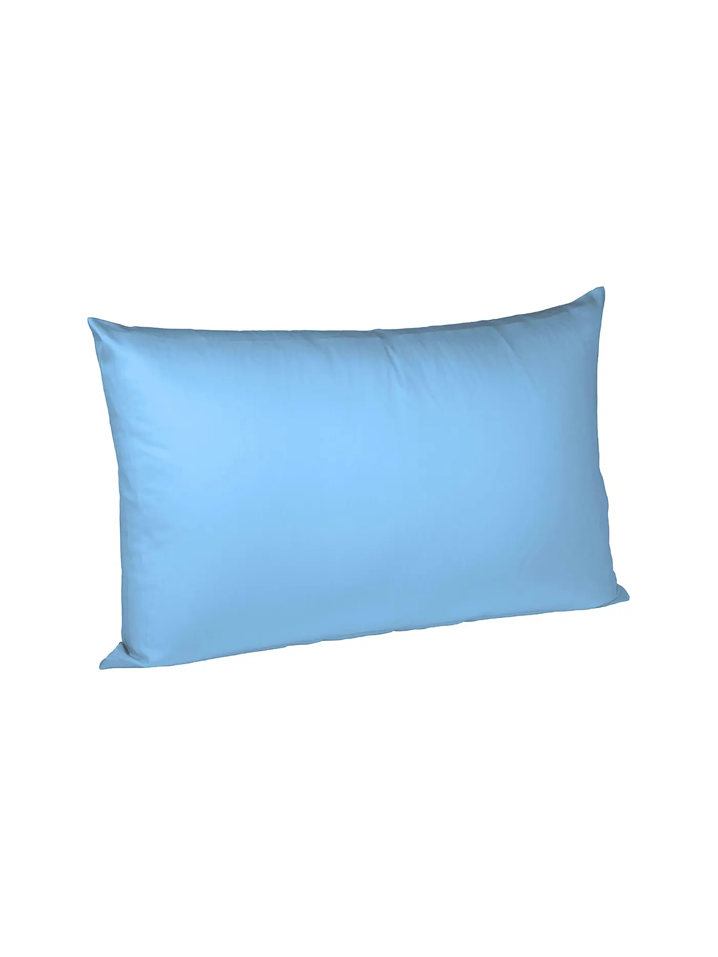 FLEURESSE | Satin-Kissenbezug "Royal Uni" 2-er 70x90cm (Vanille) | hellblau